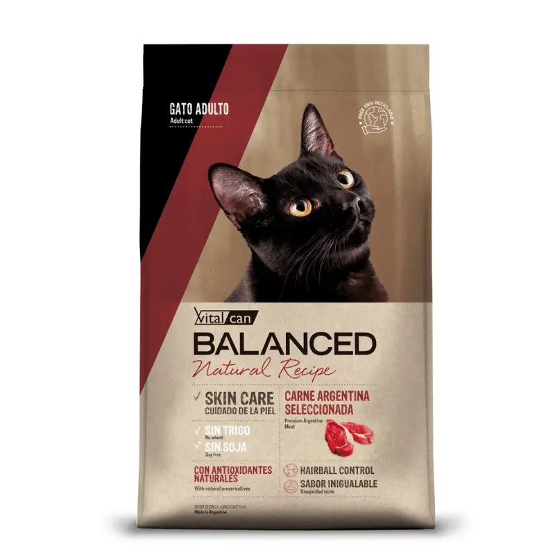 Vital Balanced Natural Recipe Gato Adulto Carne 3 kg