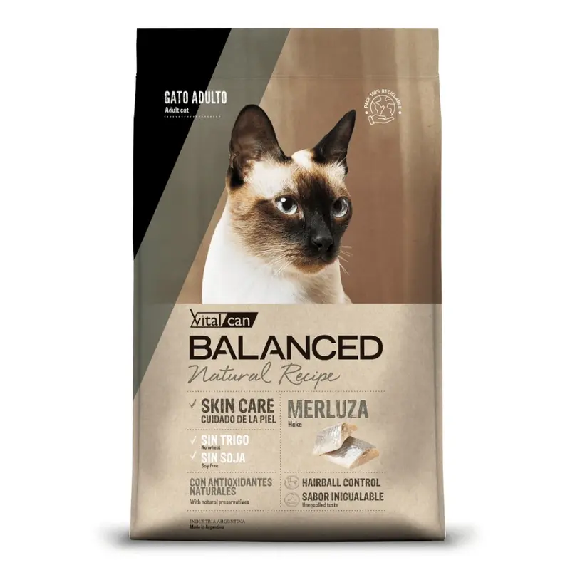 Vital Balanced Natural Recipe Gato Adulto Merluza 3 kg