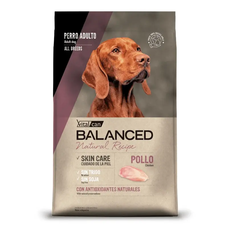 Vital Balanced Natural Recipe Perro Adulto Pollo 3 kg