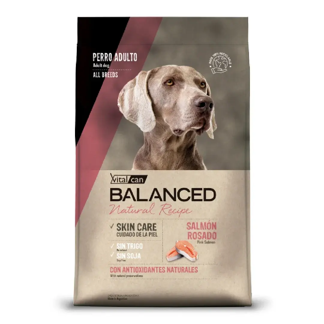 Vital Balanced Natural Recipe Perro Adulto Salmón Rosado 3 kg